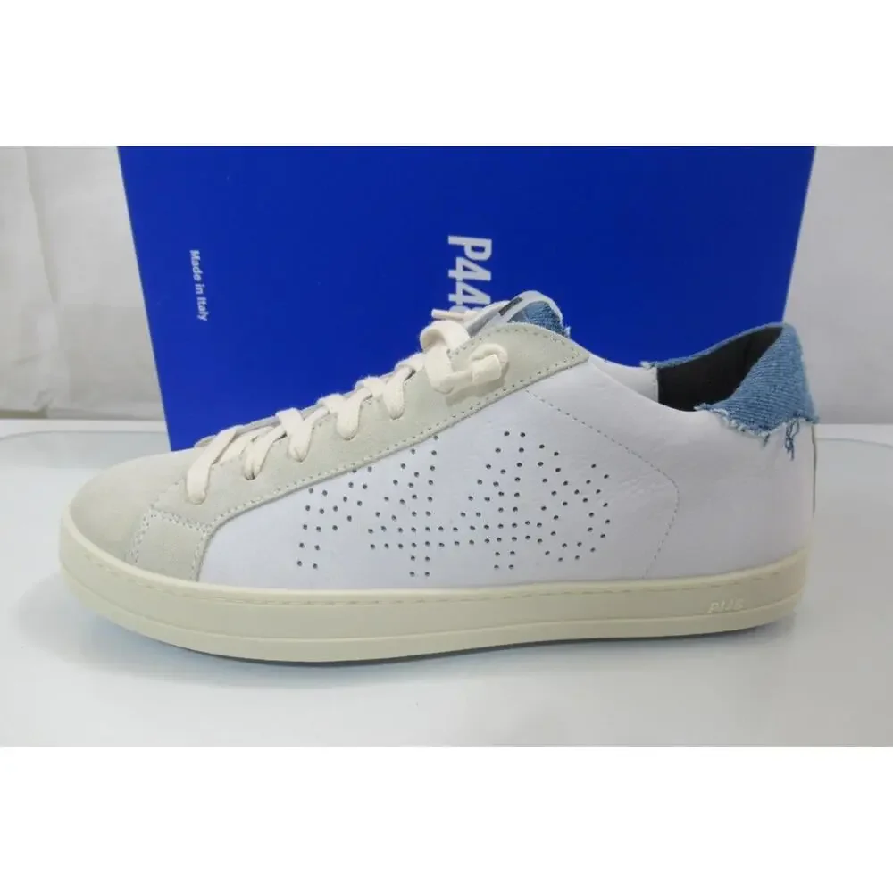 Women's P448 John Low Top Sneakers White Jeans / Denim Size EU 38 Made In Italy